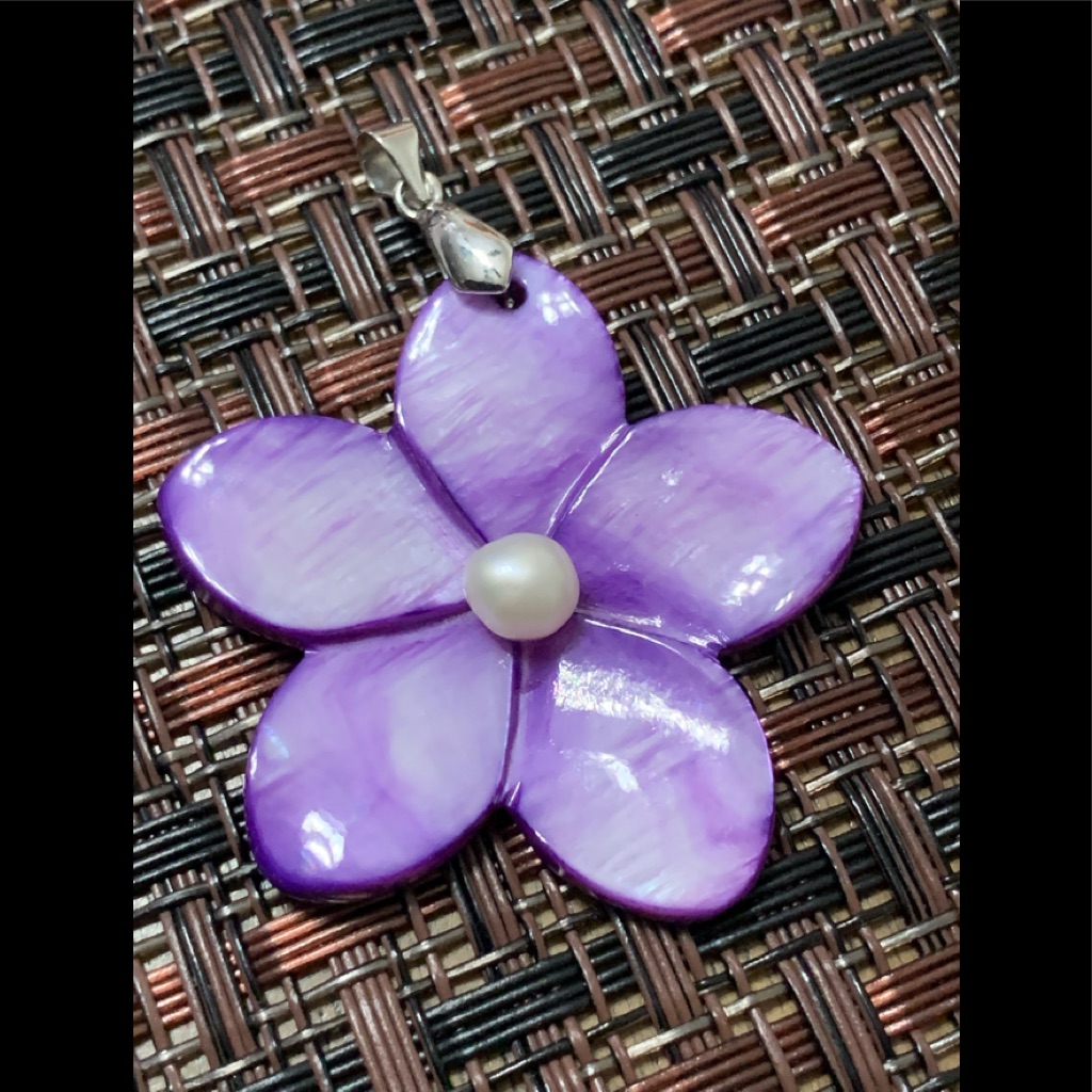 Beautiful Purple Enamel Texture Pendant 40$